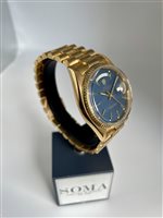 Besozzo - Via XXV Aprile 49 - Orologio Rolex Uomo Day-Date in Oro giallo ROLEX DAY-DATE 1803 ORO GIALLO 36MM BLU DIAL - ROLEX DAY-DATE 1803 ORO GIALLO 36MM BLU DIAL